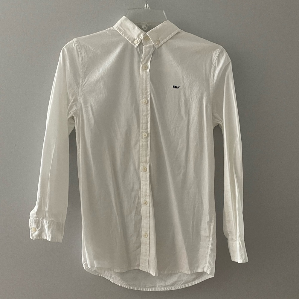 Vineyard Vines White Button Down Boys Small (8-10)
